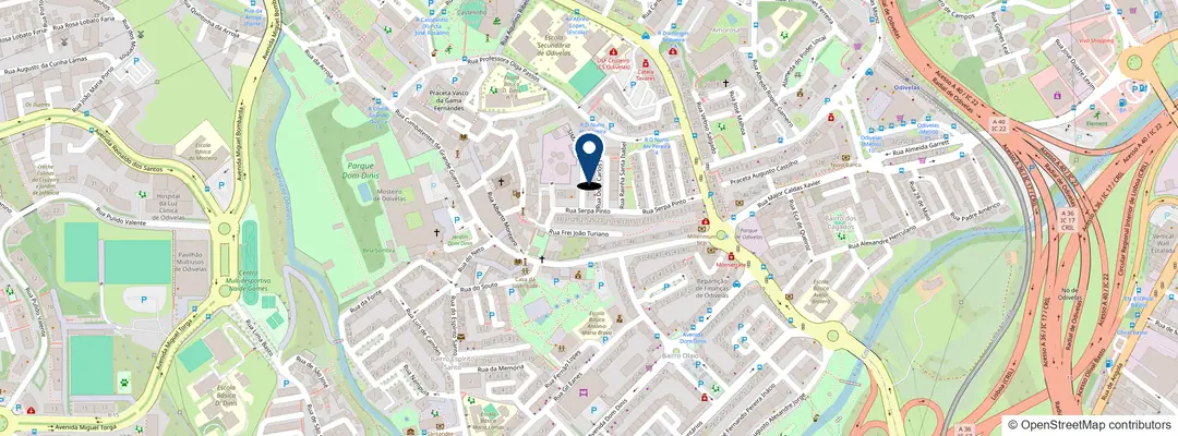 Area map: Rua Rainha Dona Amélia 4, Odivelas, near Odivelas Metro